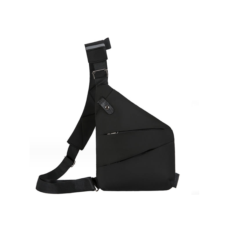 Anti-Theft Shoulder Bag - TravelSafe-Left-handed-Black-Nora Luxe