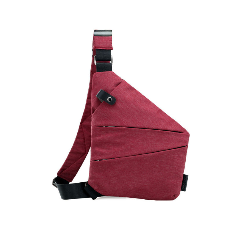 Anti-Theft Shoulder Bag - TravelSafe-Left-handed-Bordeaux-Nora Luxe