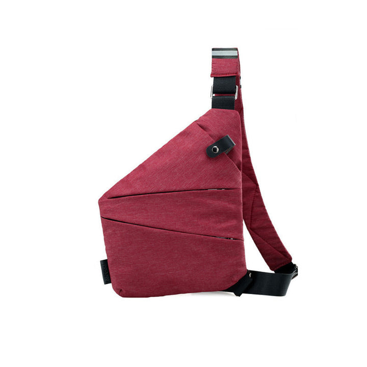 Anti-Theft Shoulder Bag - TravelSafe-Right-handed-Bordeaux-Nora Luxe