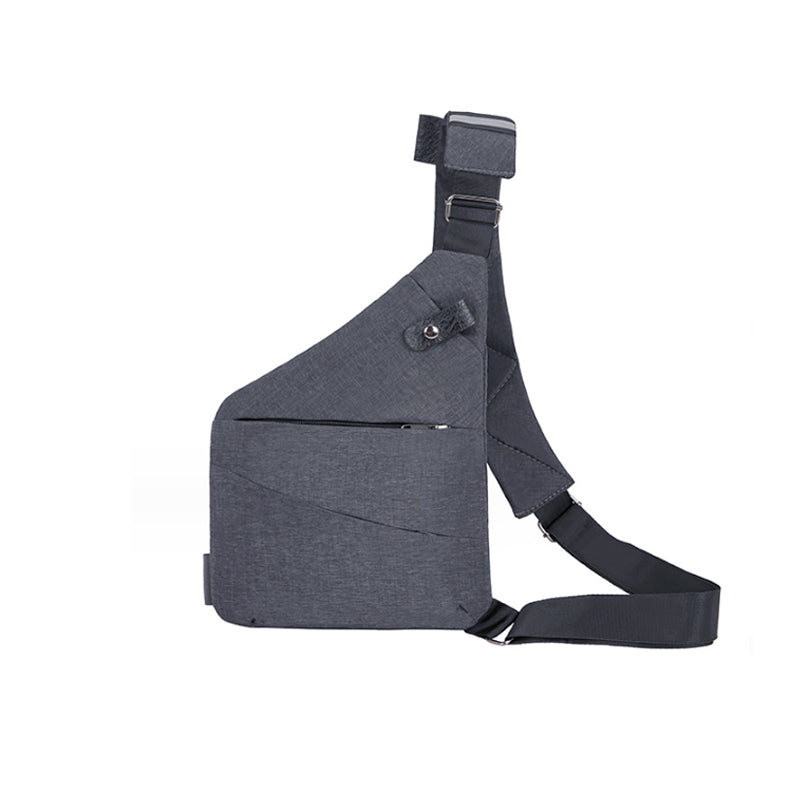 Anti-Theft Shoulder Bag - TravelSafe-Right-handed-Gray-Nora Luxe