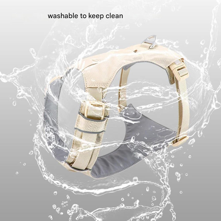 Anti-Trek Dog Harness with Multi-Functional Leash - AquaCool-Harness - Beige-XS-Nora Luxe