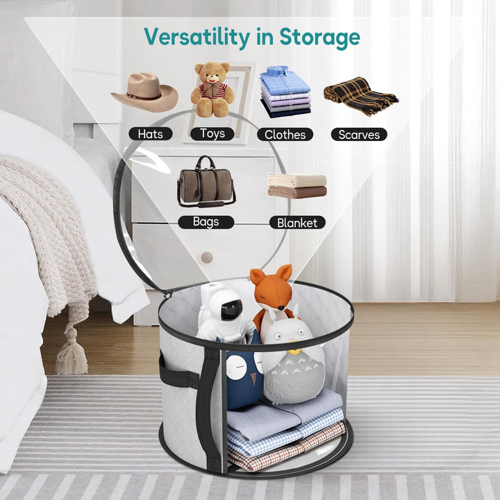 Large Clear Hat Storage Case – Wide-Brim Hat Organiser with Handles (Buy 1, Take 1 FREE)