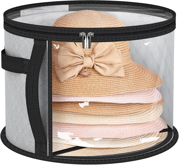 Large Clear Hat Storage Case – Wide-Brim Hat Organiser with Handles (Buy 1, Take 1 FREE)