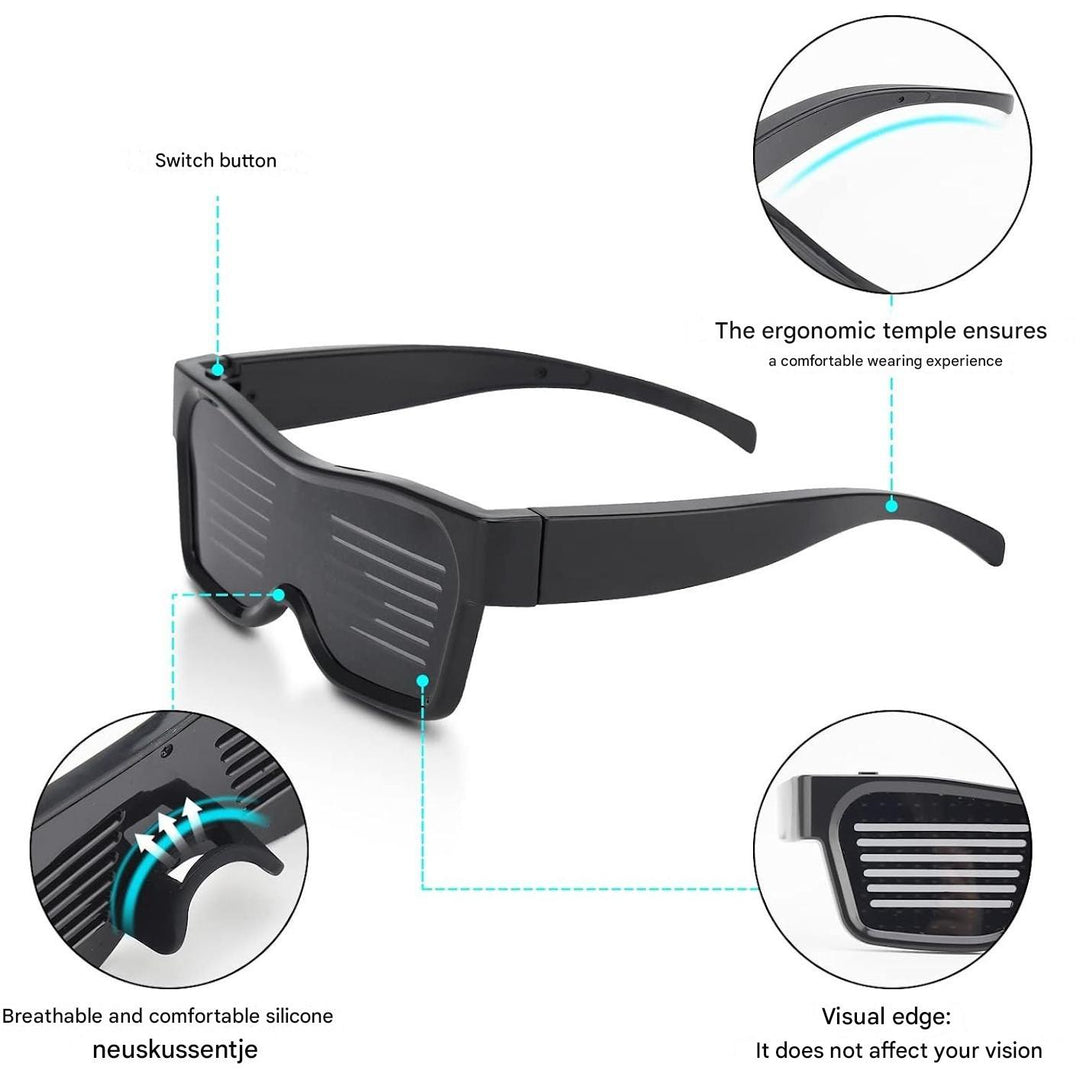 App-Programmable LED Party Glasses - GlowBeat-The Livary