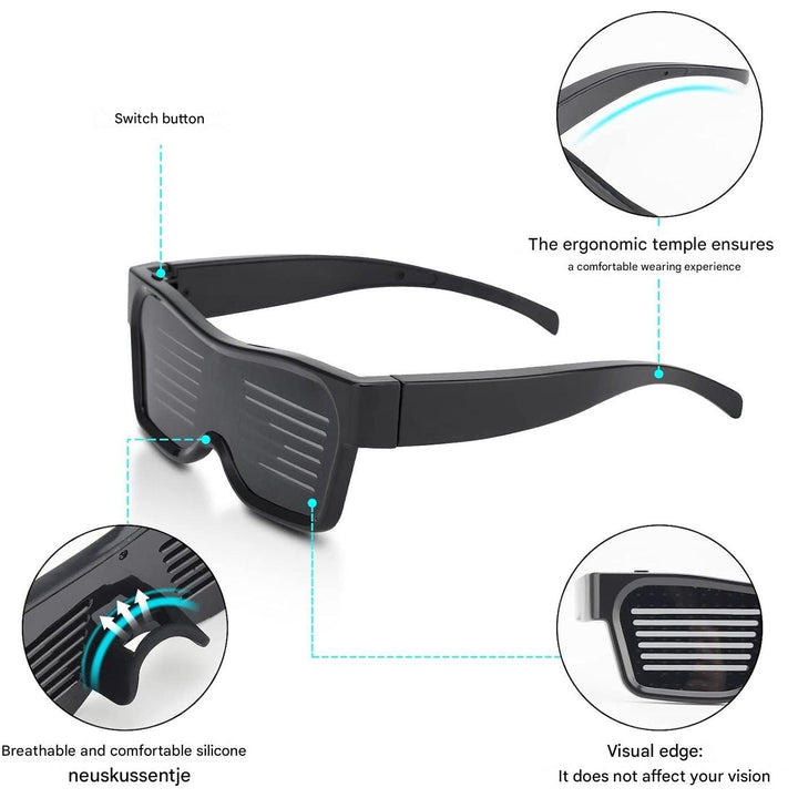 App-Programmable LED Party Glasses - GlowBeat-The Livary