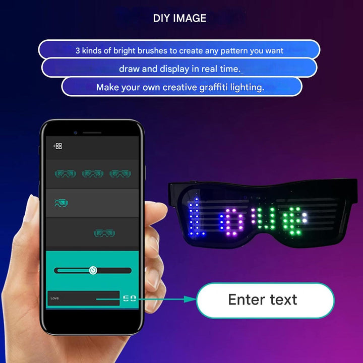 App-Programmable LED Party Glasses - GlowBeat-The Livary