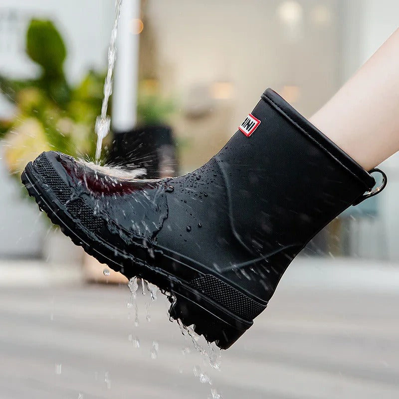 AquaStride 2.0 | Stylish Half-High Waterproof Rain Boots for Women-Purple-6-Nora Luxe