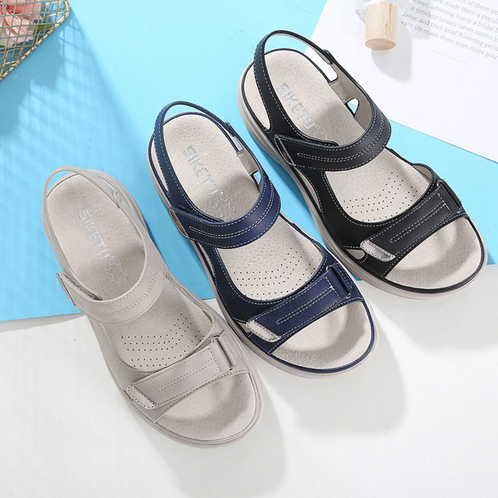 Arch Support Sandals | Orthopedic Comfort-Black-3.5-Nora Luxe