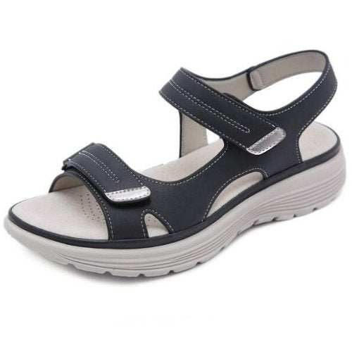 Arch Support Sandals | Orthopedic Comfort-Black-3.5-Nora Luxe