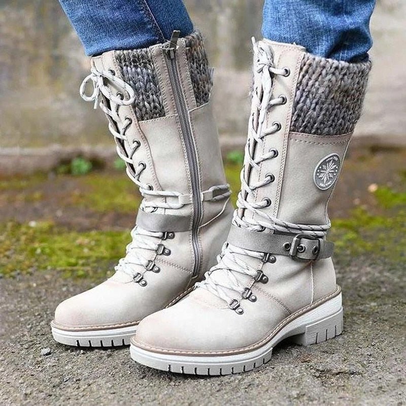 ArcticStride Winter Boot | Women's Orthopedic Knee-High Boots-White-6-Nora Luxe