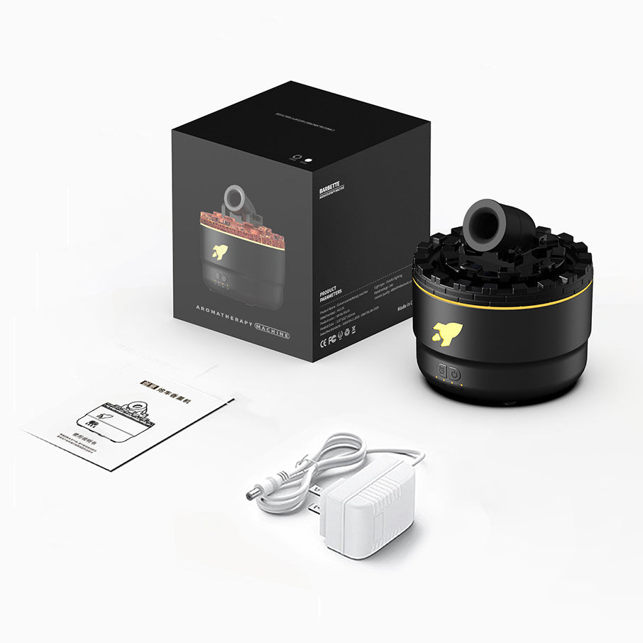 Aroma Diffuser and Humidifier with Night Lamp - LavaGlow-Black-Nora Luxe