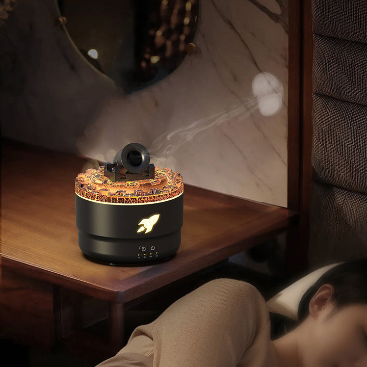 Aroma Diffuser and Humidifier with Night Lamp - LavaGlow-Black-Nora Luxe