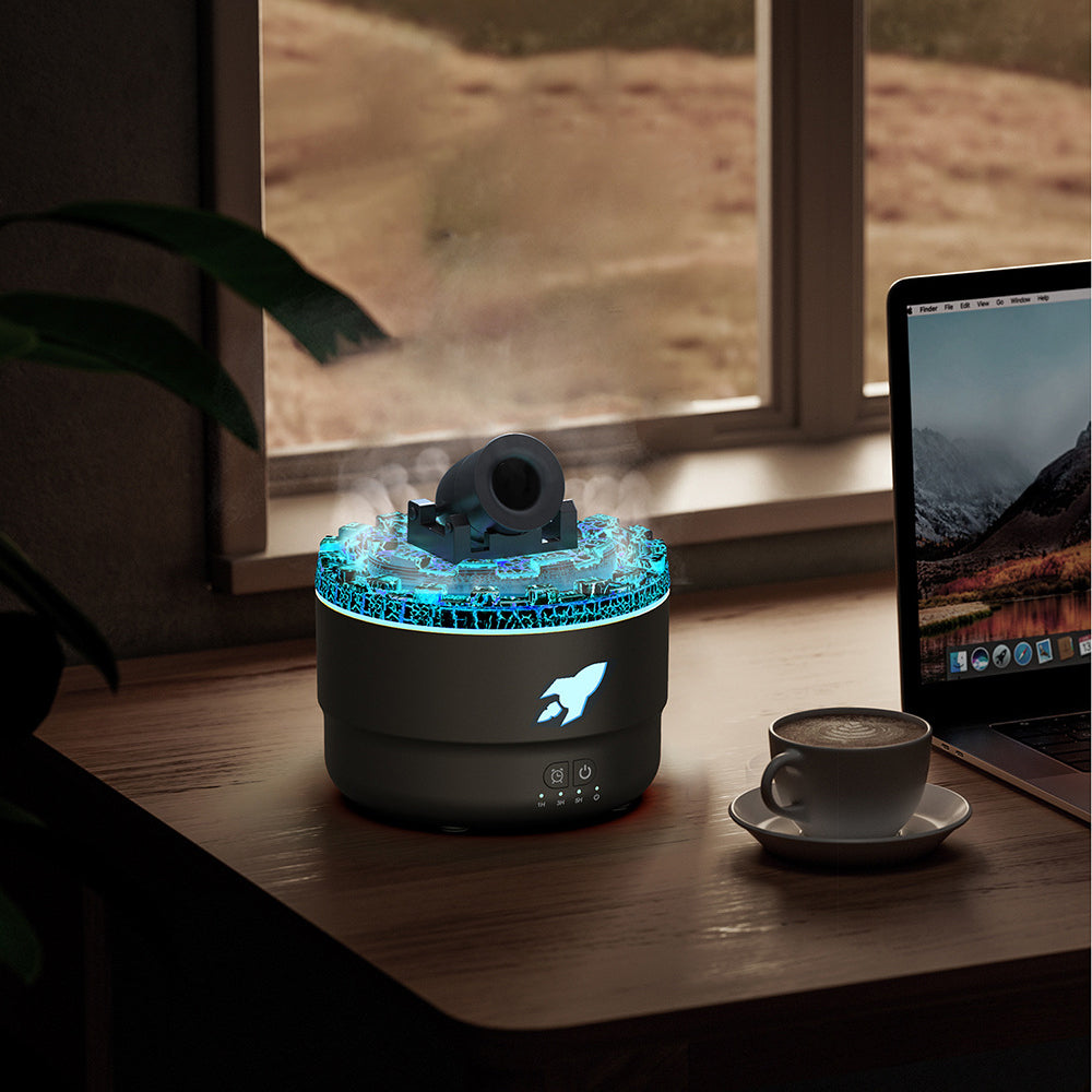 Aroma Diffuser and Humidifier with Night Lamp - LavaGlow-Black-Nora Luxe