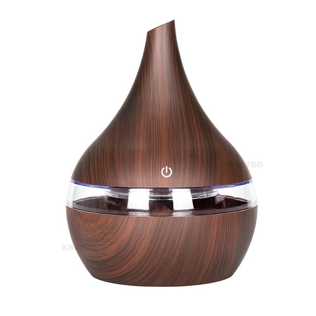 Aroma Diffuser with Humidifier and LED Lighting - AromaGlow-Dark brown-Nora Luxe