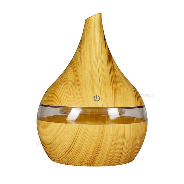 Aroma Diffuser with Humidifier and LED Lighting - AromaGlow-Light brown-Nora Luxe