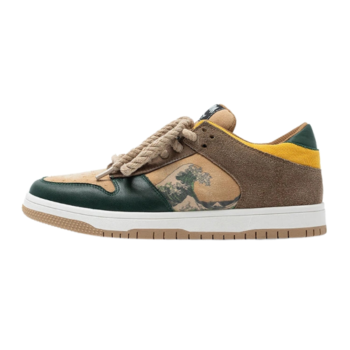 Artistic ladies and gentlemen's platform sneakers with wave design – Daiki-3-Nora Luxe