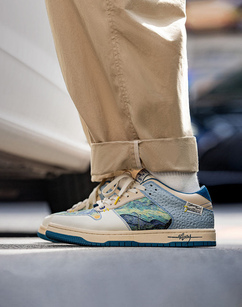 Artistic unisex sneakers with starry night design & comfort sole – Lior-5.5-Nora Luxe