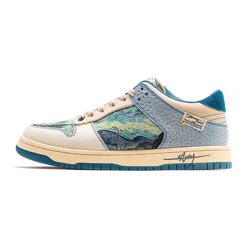 Artistic unisex sneakers with starry night design & comfort sole – Lior-5.5-Nora Luxe