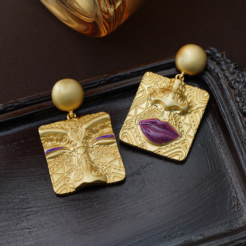 Asymmetrical Retro Earrings | Unique Statement Jewellery-Nora Luxe