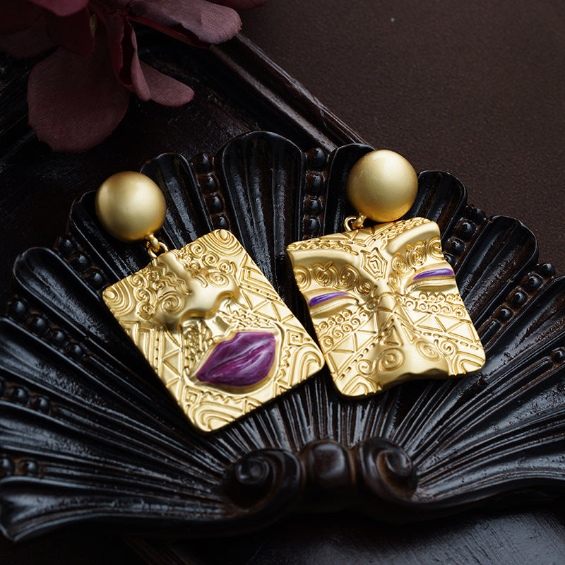 Asymmetrical Retro Earrings | Unique Statement Jewellery-Nora Luxe