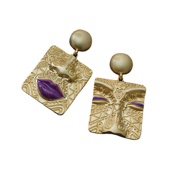 Asymmetrical Retro Earrings | Unique Statement Jewellery-Nora Luxe