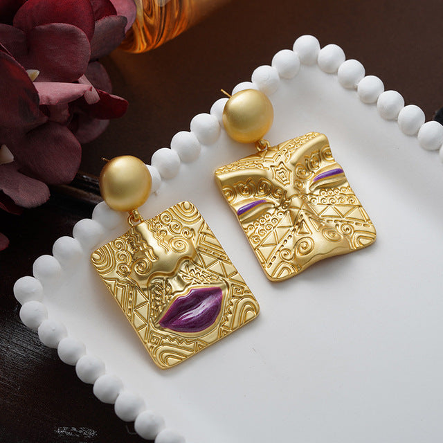 Asymmetrical Retro Earrings | Unique Statement Jewellery-Nora Luxe
