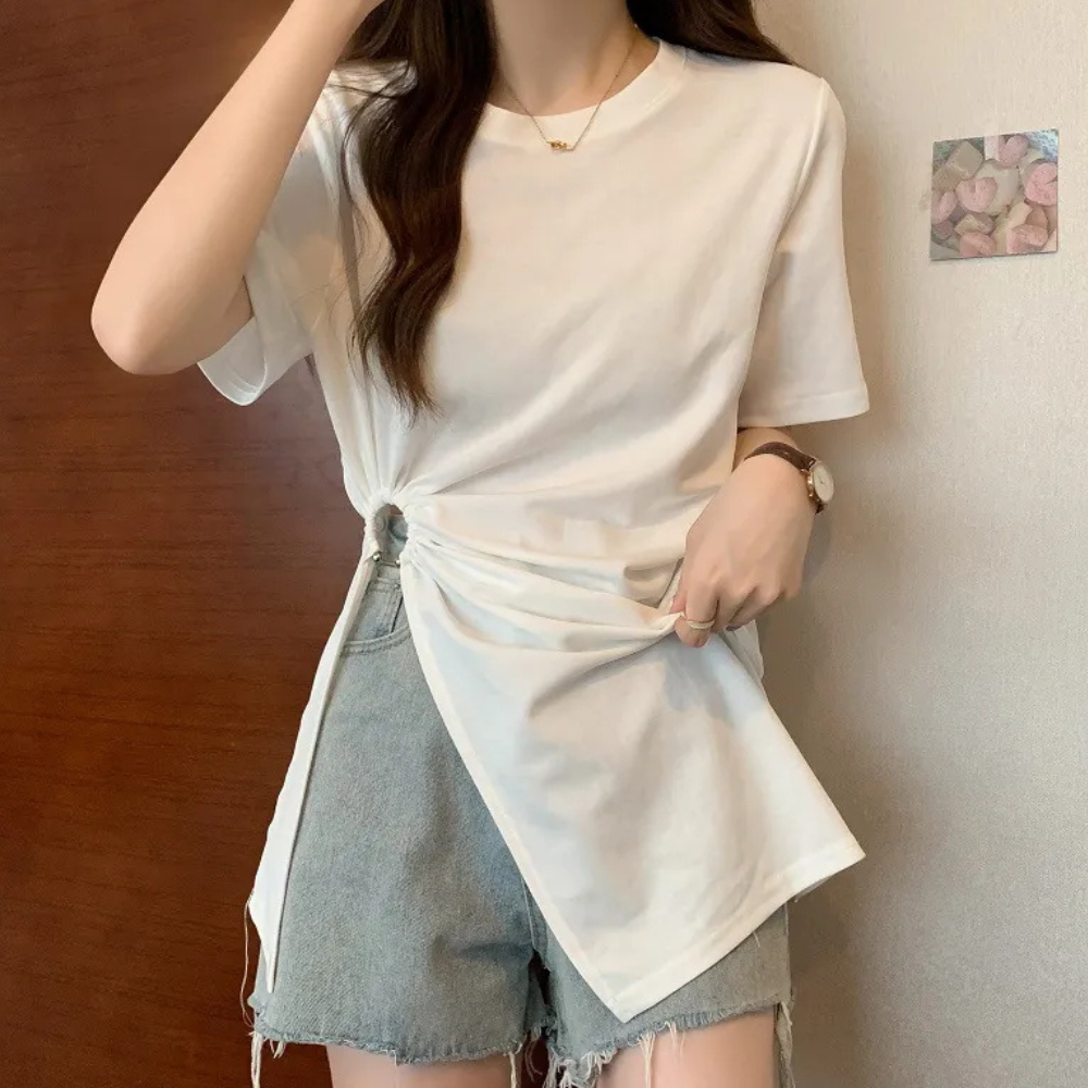 Asymmetrical Top for Women - Sienna-Green-XS-Nora Luxe