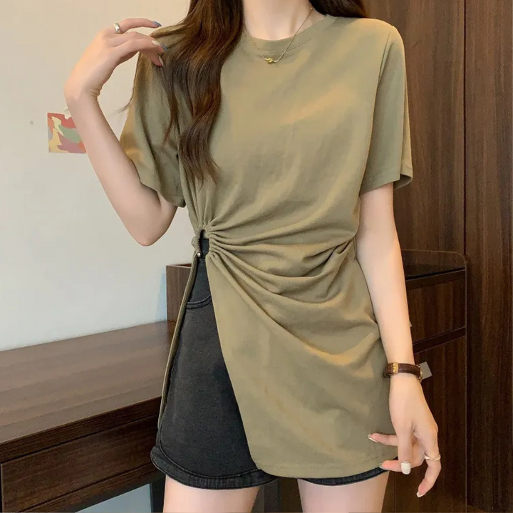 Asymmetrical Top for Women - Sienna-Green-XS-Nora Luxe