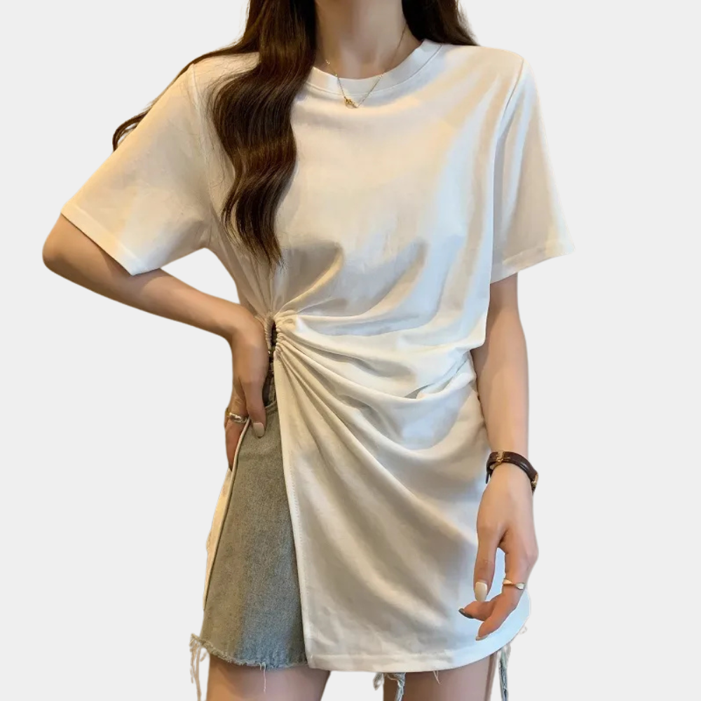 Asymmetrical Top for Women - Sienna-Green-XS-Nora Luxe