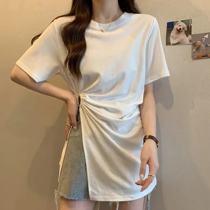 Asymmetrical Top for Women - Sienna-White-XS-Nora Luxe