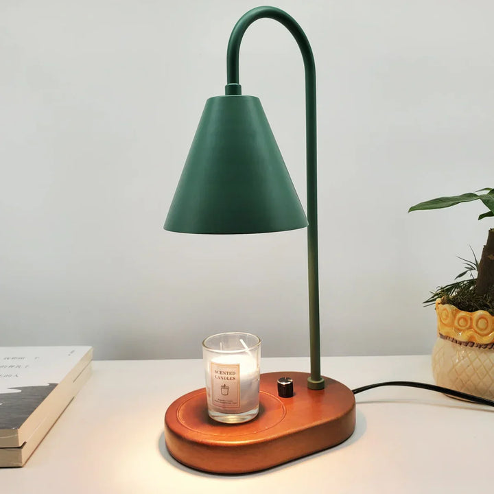 Atmospheric Candle Warmer for Magical Evenings - LumiFlare-Green-Nora Luxe