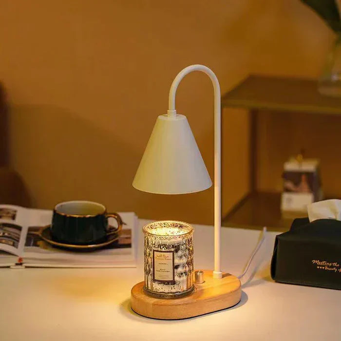 Atmospheric Candle Warmer for Magical Evenings - LumiFlare-White-Nora Luxe