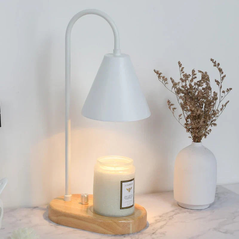Atmospheric Candle Warmer for Magical Evenings - LumiFlare-White-Nora Luxe