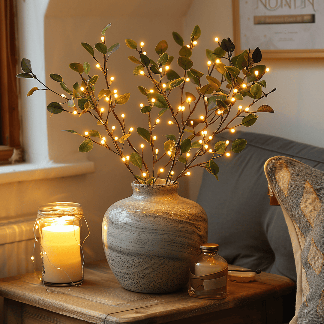 Atmospheric LED Branch for a Magical Touch - GlowBranch-Olive branch-Nora Luxe