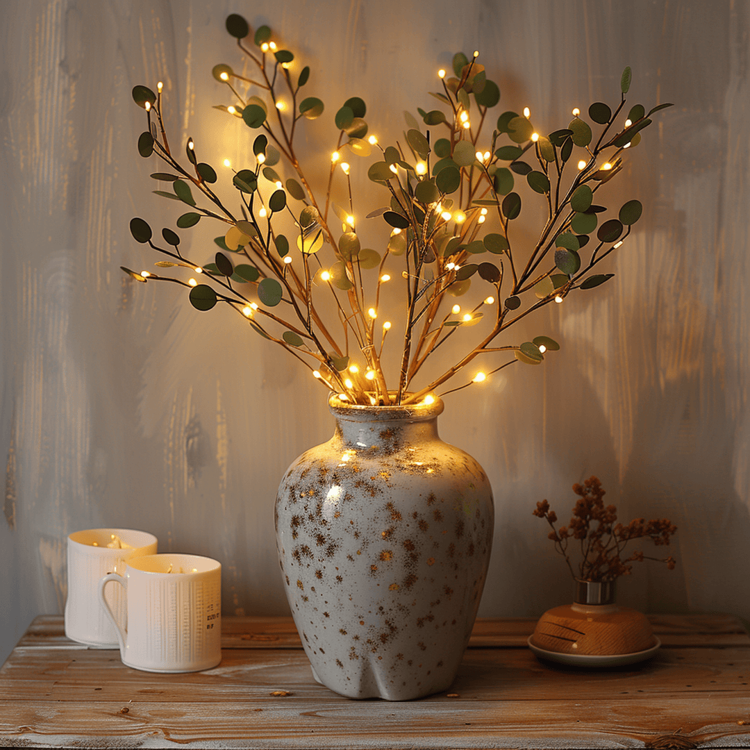 Atmospheric LED Branch for a Magical Touch - GlowBranch-Olive branch-Nora Luxe