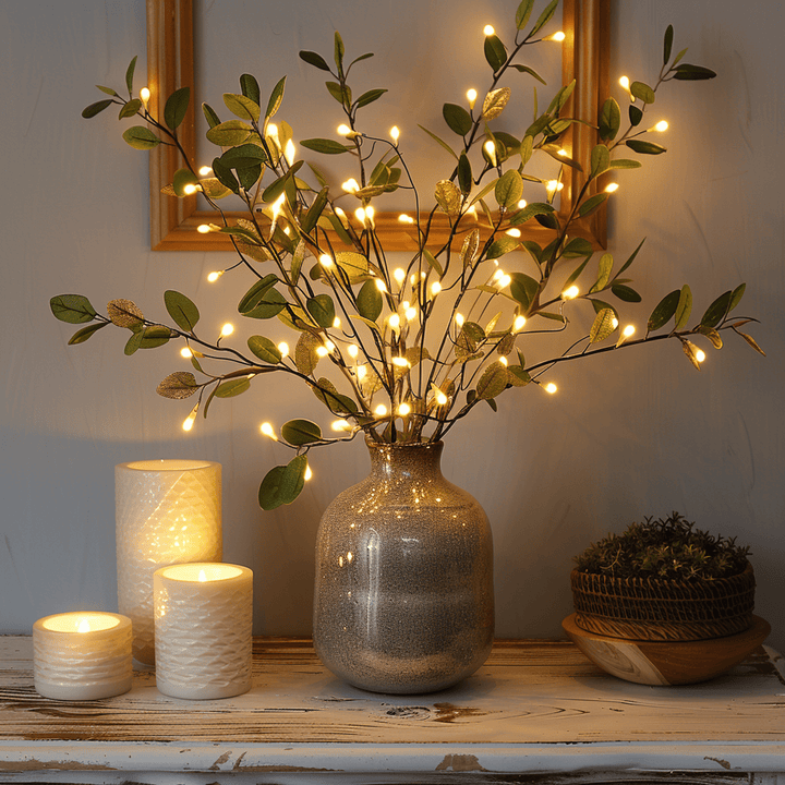 Atmospheric LED Branch for a Magical Touch - GlowBranch-Olive branch-Nora Luxe