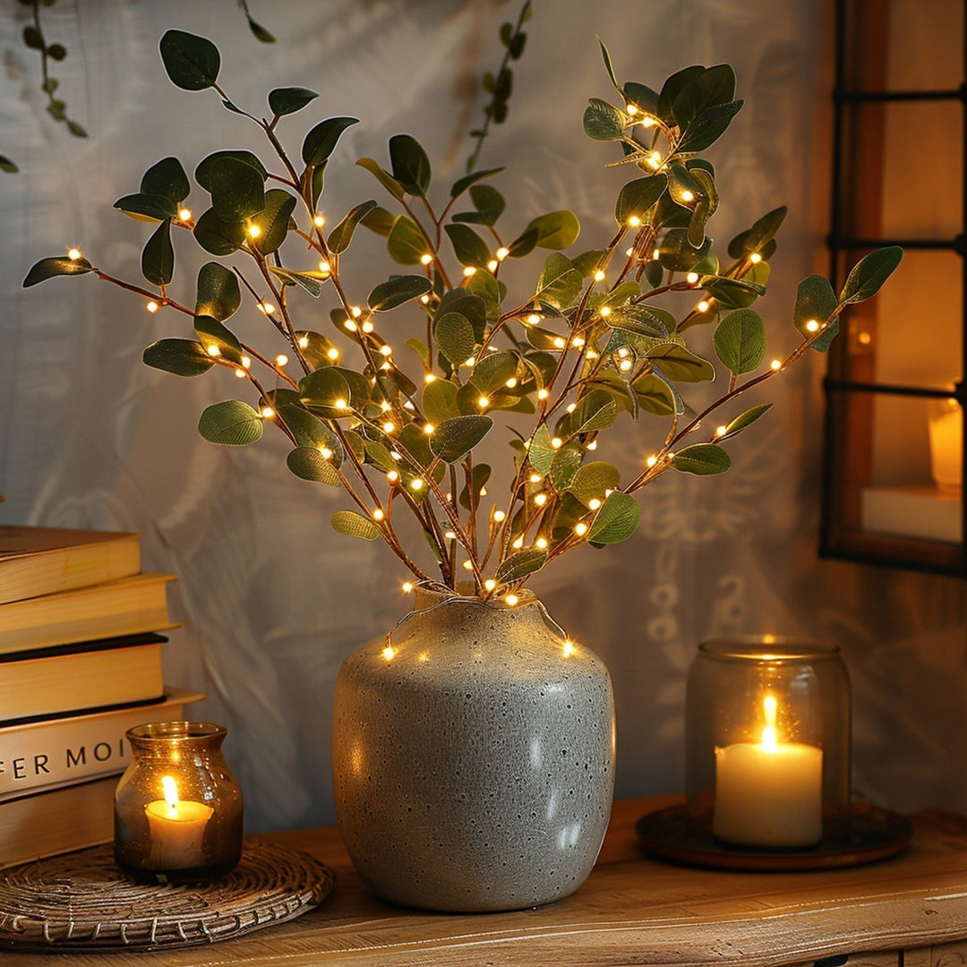 Atmospheric LED Branch for a Magical Touch - GlowBranch-Olive branch-Nora Luxe