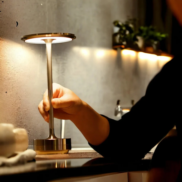 Atmospheric Luxury Table Lamp - LumoVibe-Gold-Nora Luxe