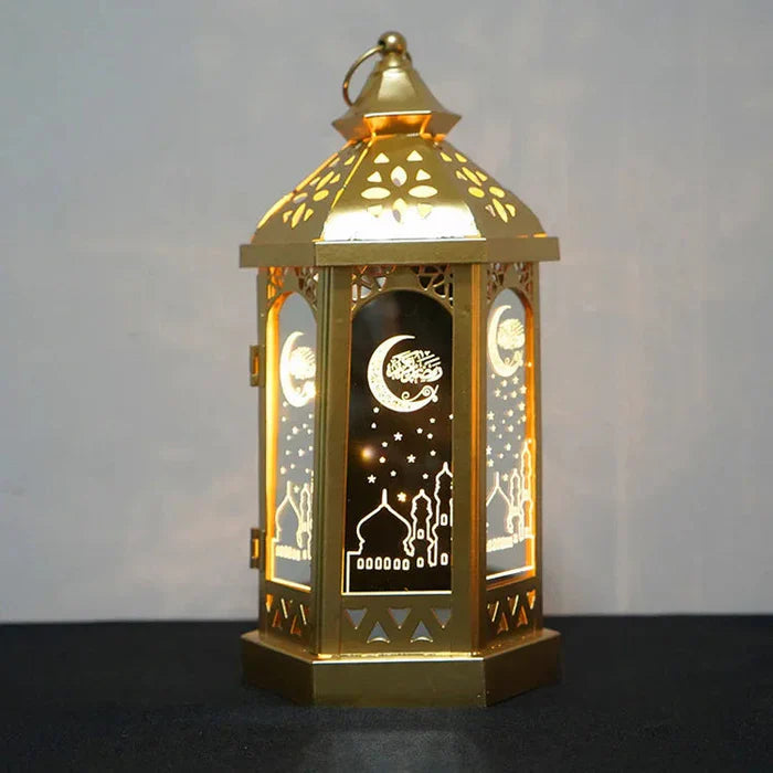 Atmospheric Party Lamp - NoorLantern-Moon with Mosque-Nora Luxe