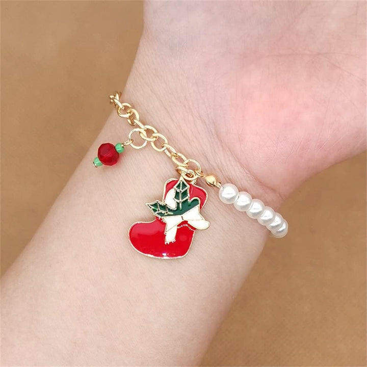 Australian Christmas Charm Bracelet | Festive Jewelry for Women-CHRISTMAS SOCKS-Nora Luxe