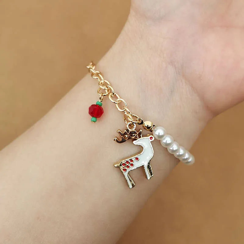 Australian Christmas Charm Bracelet | Festive Jewelry for Women-REINDEER-Nora Luxe