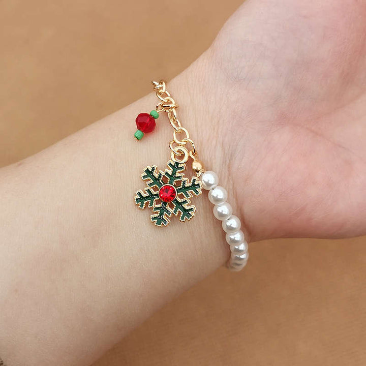 Australian Christmas Charm Bracelet | Festive Jewelry for Women-SNOWFLAKE-Nora Luxe