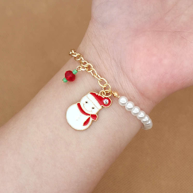 Australian Christmas Charm Bracelet | Festive Jewelry for Women-SNOWMAN-Nora Luxe