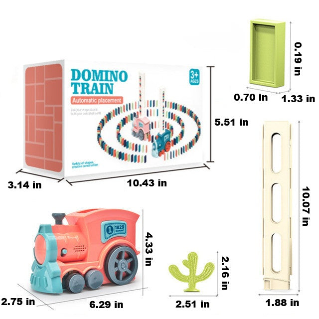 Automatic Domino Train Set - AutoDomino-Blue-60 Pieces-Nora Luxe