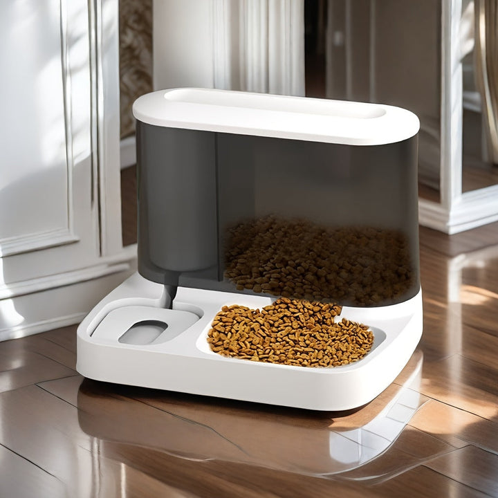 Automatic Food and Water Feeder - EasyFeed Duo-White-Nora Luxe