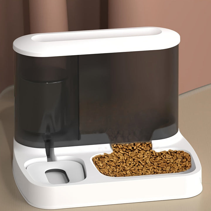 Automatic Food and Water Feeder - EasyFeed Duo-White-Nora Luxe