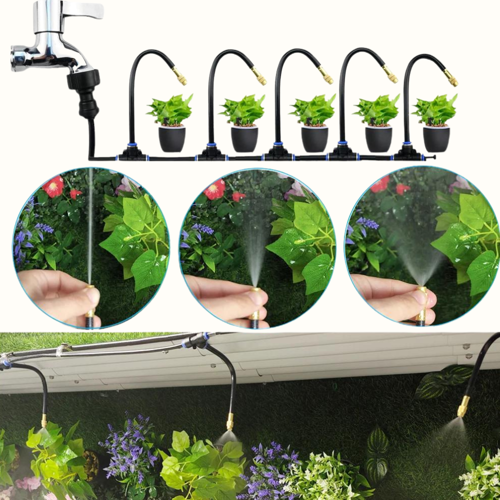 Automatic Irrigation System - AquaBloom-10 stone + 10 meter hose = 393.70 inches-Nora Luxe