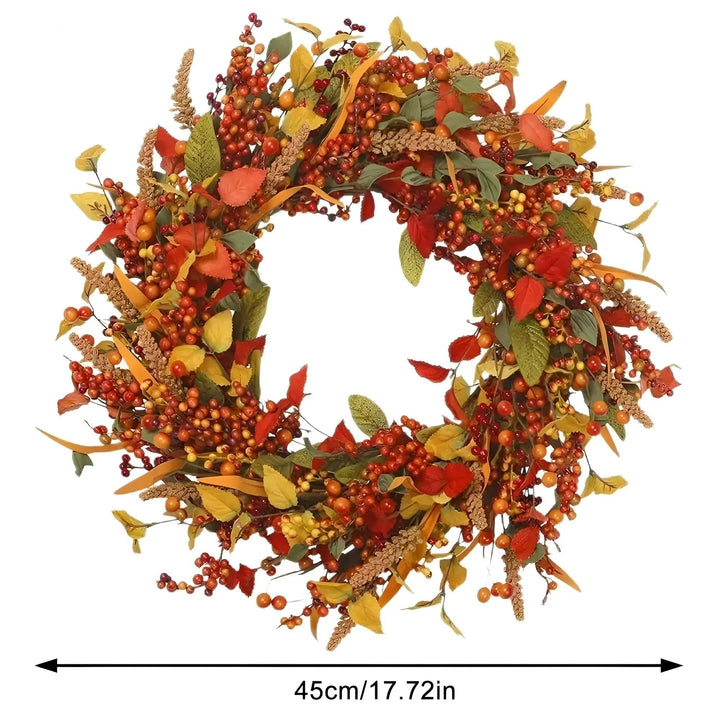 Autumn Wreath - AmberLeaf-17.72 in-Nora Luxe