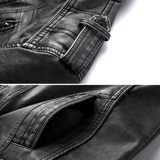 Avan - Stylish Leather Jacket for Men-S-Nora Luxe