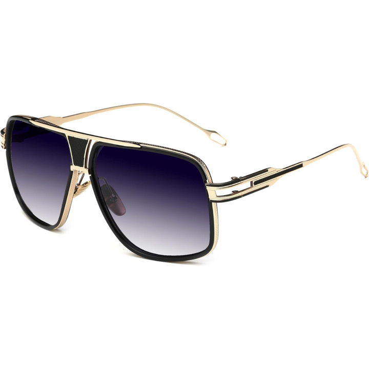 Aviator Sunglasses for Men – Jimmy-Gold & Gradient Gray Lens-Nora Luxe